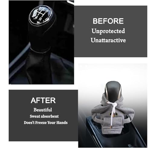 Image of MOONSHINE Car Gear Shift Hoodie | Car Shifter Funny Sweater Superhero Theme Hoodie for Gearshift | Car Shifter Protector Decoration Accessories (Black) (HELO Kitty)