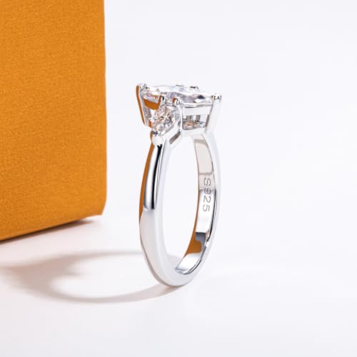 Oval/Pear Cut Moissanite Engagement Rings for Women 2/2.1cttw D Color VVS1 Clarity 925 Sterling Silver Wedding Promise Anniversary Ring with Certificate4