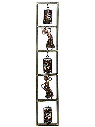 Image of Dancing Tribal Women Decorative Iron Wall Hanging