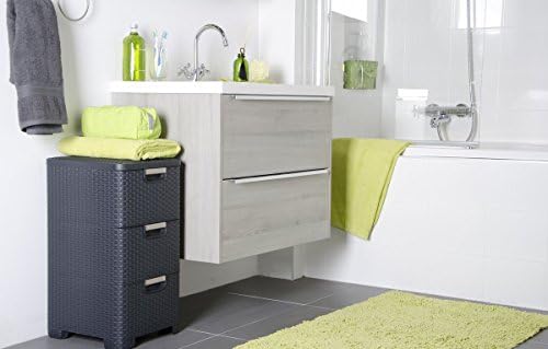 CURVER 206315 Storage Drawer Tower Wicker Look Polypropylene 3 x 14 L