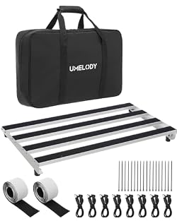[Master Your Full Signal Chain] No pedal gets left behind. The 19.1" x 9.7" extra-large surface is designed for serious tone chasers, comfortably accommodating 10-16 pedals or complex multi-effect setups. Despite its massive capacity, the 1.9" slim p...