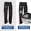 WISEPRO Pantaloni Antitaglio per Motosega, Gambali di Sicurezza a 8 Strati per Lavori Forestali, Grembiule Protettivo Regolabile con Protezione Frontale, Taglia Unica Arancione-Nero
