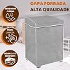 "Capa Para Maquina De Lavar Brastemp Eletrolux Consul 07Kg 08Kg 09Kg 10Kg 11Kg12Kg 13Kg 14Kg 15Kg 16Kg 17Kg Impermeável Forrada Com Elástico Traseiro Proteção UV Material Super Resistente " (Cinza, G) #2