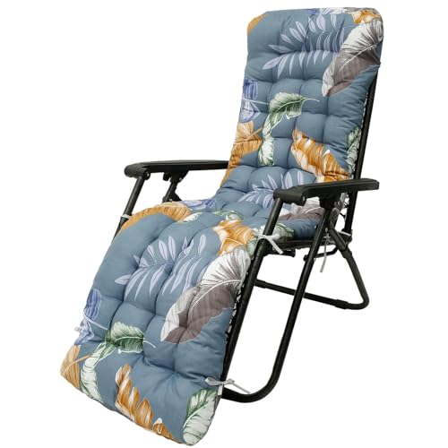 Cojines para Tumbona de 170*50cm Gruesos de Repuesto Suaves para Tumbona de Jardín con Cubierta Superior Antideslizante y Lazos Cojín de Respaldo Alto para Reclinable de Jardín y Patio Muebles de
