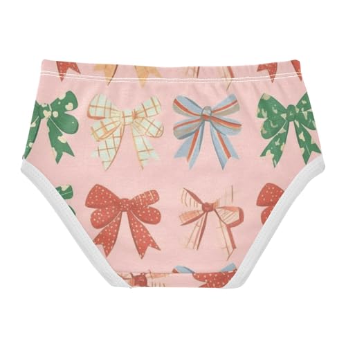 Girls' Training Panties Breathable Underwear for Kid Colorful Bows Christmas Pattern2