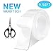 Super Sticky Magic Nano Adhesive Tape Multi-Function Transparent Double-Sided Tape with Scissors, Anti-Slip Traceless Washable Gel Pad Grip for Paste Photos, Kitchen Tools, Fix Carpet Mats(9.84 ft)