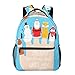 USGYY Sac à Dos Garçons Filles College Scolaire Sac Sac à Dos Marionnettes à doigt de Noël Père Noël, Imperméable Sac École Cartable Collège Sac D'école Homme