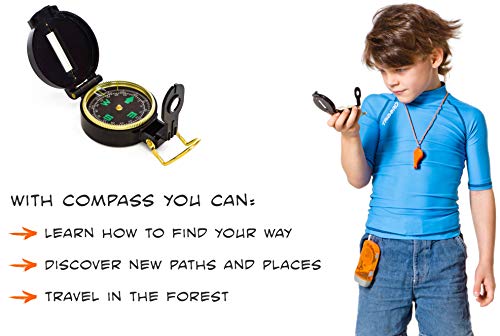 Small Discoverer Outdoor Exploration Set - Kids Adventure Pack - Perfect 3-8 Year Old boy Toys and Girl Toys - Easter Present for Kids (Orange) - Thumbnail 5