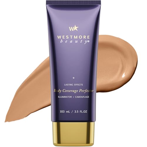 Westmore Beauty Body Coverage Perfector – Natural Radiance – Body Makeup 3.5 Oz – Tattoo Cover Up Makeup Waterproof, Body Makeup & Leg Makeup Waterproof No Transfer