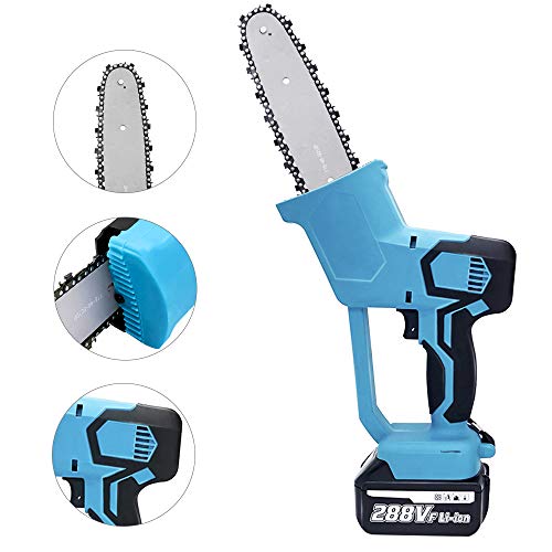 Mini Chainsaw Cordless Battery Operated, 8-Inch Electric Chainsaw Handheld Mini Pruning Shears Chainsaw for Tree Trimming Wood Cutting, Charger Included (1 Battery)