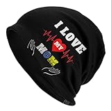 Bonnet Souple Tricoté Drapeau « J'aime ma mère des îles Canaries » Coupe Vent Casquette Tricoté Classique Bonnets en Tricot pour Sports Adultes Cyclisme