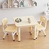 Gaomon kids table and 2 chairs set with graffiti desktop height adjustable toddler table and chairs set 4 in 1 activity table play table for reading drawing playing eating  urban country home decor