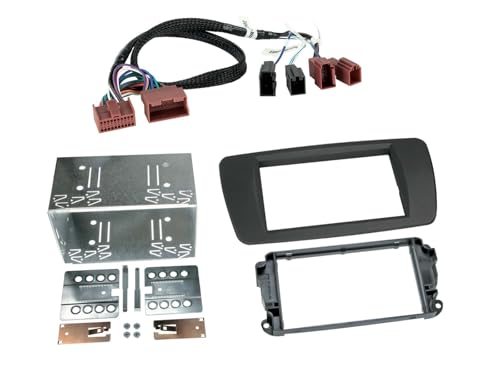 Kit support autoradio Seat Ibiza 6J gris Tuam pour intégration tableau de bord