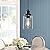 WimiSom Industrial Pendant Lighting, Modern Clear Glass Shade Farmhouse Adjustable Hanging Light Fixtures for Kitchen Island Living Room Bedroom Hallway, 3-Pack