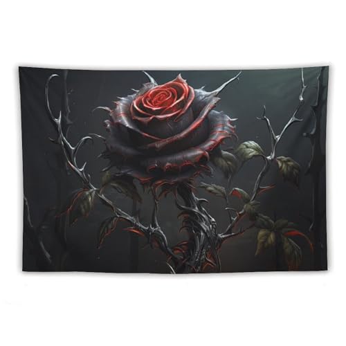 DELIBEST Arazzo da parete con petali di rose, arazzo da parete ibrido con rose tea rose, decorazione da parete per camera da letto, soggiorno, dormitorio, 152,4 x 228,6 cm