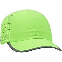 OTTO Six Panel Polyester Pongee Perforated Back with Reflective Binding Trim Visor Running Hat