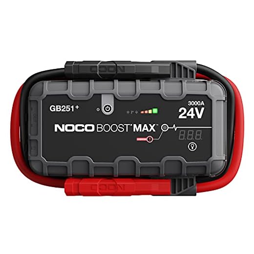 NOCO Boost Max GB251: 3000A UltraSafe Jump Starter – 24V Lithium Battery Booster Pack, Portable Jump Box, Power Bank & Jumper Cables - for 32L Gas and Diesel Engines