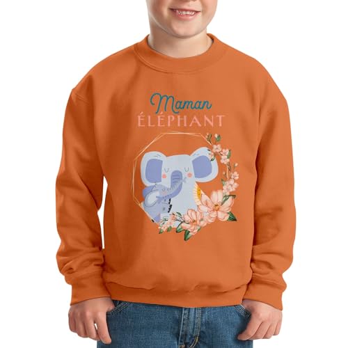 Sweat enfant maman éléphant et son bébé un lien unique - 2