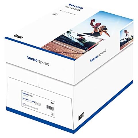 inapa Drucker-/Kopierpapier tecno Speed: 80 g/m², A4, weiß, 2500 Blatt - schnell und staufrei drucken Cover