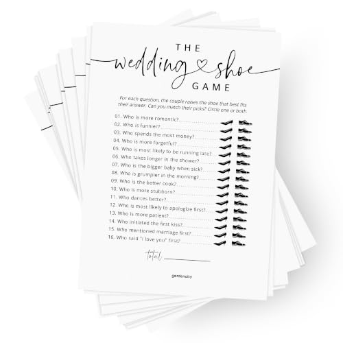 Bridal Shower Games for 50 Guests, Wedding Shoe Bridal Shower Game