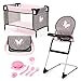 Bayer 9-in-1 Baby Doll Accessories Set - Travel Cot, Dolls High Chair, Changing Bag, Dummy & Doll Feeding Set - Toy Baby Accessories for 46cm Dolls - Role Play Toddler, 3+ Year Old Toys, Girls, Boys