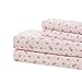 Modern Threads Soft Microfiber Rose Printed Sheets - Luxurious Microfiber Bed Sheets - Includes Flat Sheet, Fitted Sheet with Deep Pockets, & Pillowcases