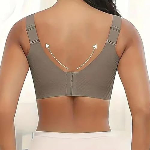 3PCS Seamless-Bras for Women 2025 Push Up Adjustable Bras Cozy Ribbed Wireless Full Support Sports Bra Solid Color Plus Size4