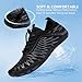 SIOSNETA Hike Barefoot Shoes for Women Men, Breathable Non-Slip Athletic Footwear, Wide Toe Water Shoes for Hiking, Non-Slip Neuropathy Shoes for Women Men, Grounded Comfort wear Black