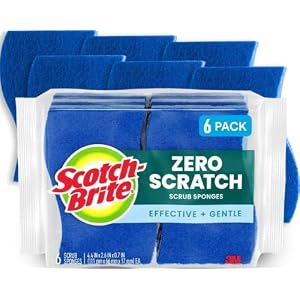 Scotch-Brite Zero Scratch Scrub Sponge, 6 Pack