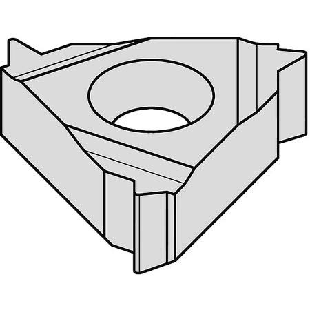 WIDIA 3ER16UN TN6025 Series ER/L-UN Laydown Threading Insert, Carbide, Size 3, American UN-External, 16 TPI (Pack of 10)