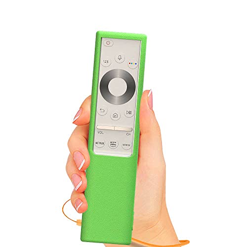 Image of Oboe Silicone Protective Case for Samsung BN59-01311 Smart TV Remote Shockproof Anti-Slip Battery Cover for Samsung QLED TV Smartone Remote Anti-Lost with Remote Loop (Glow in Dark Green)