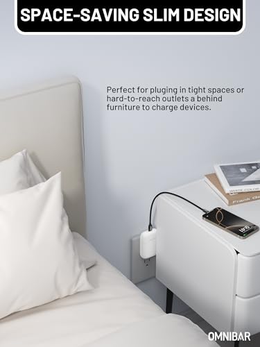 Image of Slim Flat 30W USB C Charger Block, GaN Fast Wall Charger with Foldable Plug, PD 3.0 PPS Type C Power Adapter for iPhone 17 /16 /15 Series, Samsung Galaxy S26 /S25, Pixel 10, iPad, AirPods, White