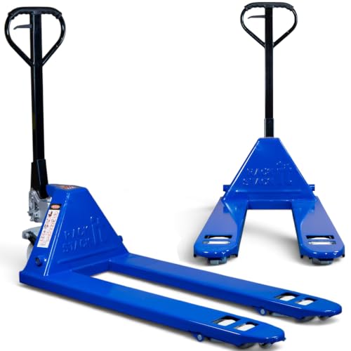 Image of Rack It Stack It 3000kg Heavy-Duty Manual Pallet Truck, 550x1150mm, Blue Pump Truck