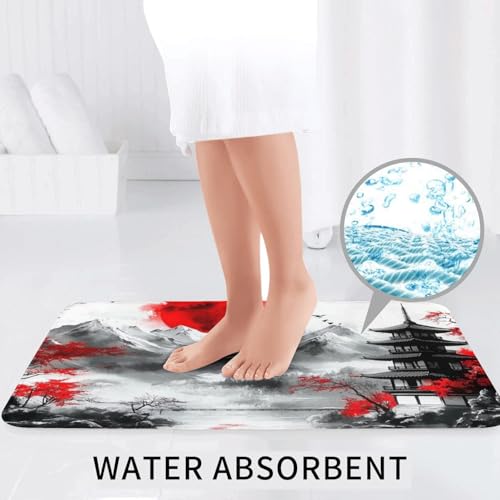Alfombrilla de baño de microfibra estilo japonés para spa en casa 7