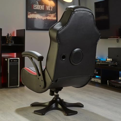 X-Rocker-Evora-Gaming-Chair-21-Multi-Stereo-Sound-Console-Gaming-Seat-with-Bluetooth-Wireless-Speakers-Subwoofer-and-Vibration-Faux-Leather-Folding-Pedestal-for-Mobile-Switch-PS5-XBOX-BLACK - Izzgadgets.com