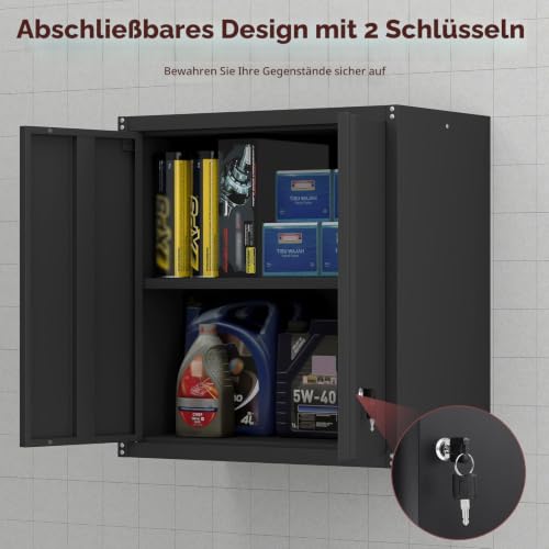 STEELIST Wandschrank aus Stahl, Hängeschrank aus Metall zur Werkzeugaufbewahrung in der Garage, Wandmontage für Garage… – Ansicht 6