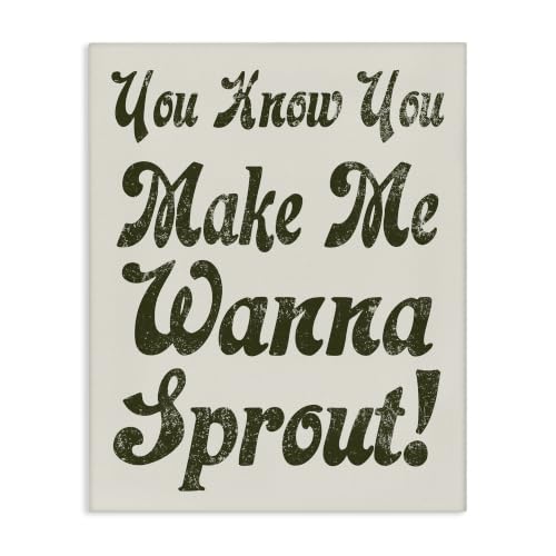 Retro Gardener Typography Humor, 24 x 30 Inch Canvas Wall Art