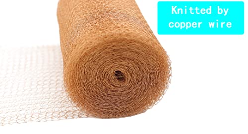 SOTEE Kupfernetz, 12,7 cm x 12,2 m, 100% reine Kupfer, Kupfergitterrolle für Destillation, perfekt zum Blockieren von Löchern, umweltfreundlich für Haus und Garten