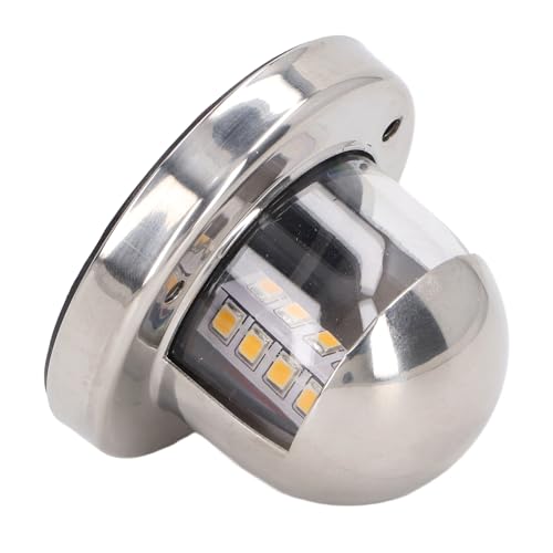 Luce di Poppa per Barca, Luce di Poppa per Barca a LED in Acciaio Inossidabile Impermeabile 12 V, Luce di Navigazione per Ancora, Luce di Poppa per Yacht, Luce di Poppa Bianca