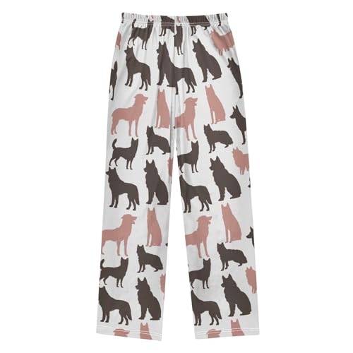 Pajama Bottoms, Pajamas Long Pant German Shepherd Silhouettes Lounge Wear Casual Sleep Pants Soft Pjs Sleepwear2