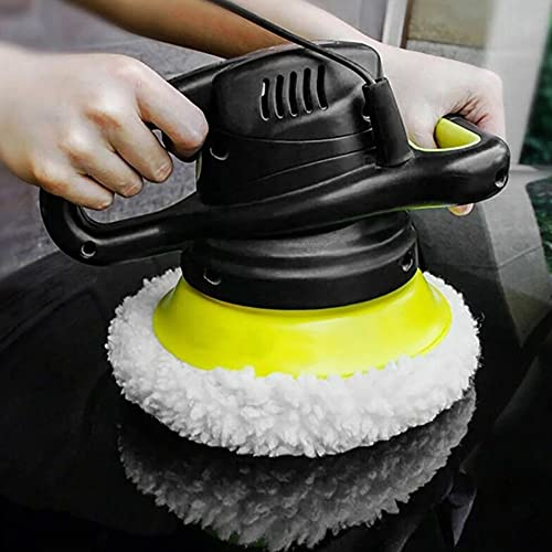 Car Polishing Pad Bonnets 5-6 Inch, 8 Pcs Soft Microfiber Bonnet Buffing Pad Covers, 4 Pcs Woolen Waxing Pads/Polyester Cotton Wax Applicator (White, Dark Blue) #TOP6