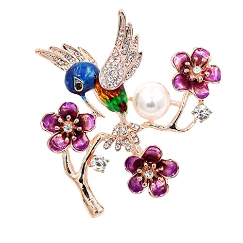 Broches de animales Lovebirds en rama de aleación color oro para bodas