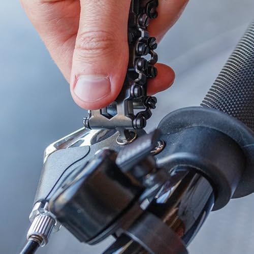 DUZEPA Narzędzie wielofunkcyjne 29 w 1 ze stali nierdzewnej, bransoletka, śrubokręt, otwieracz do butelek, breloczek do kluczy, karta narzędziowa na kemping, wędrówki, podróże