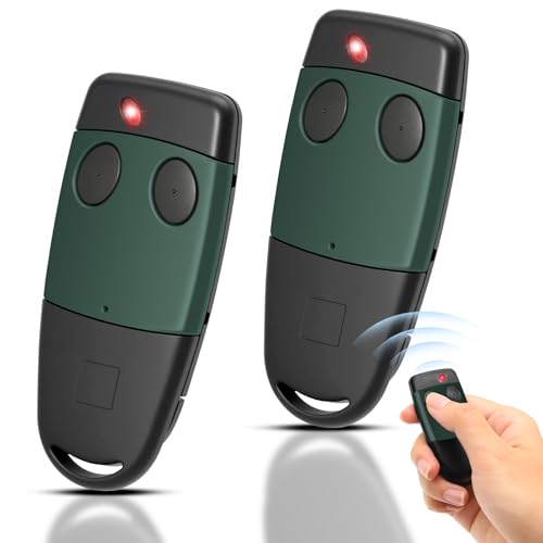 433.92 MHz Telecommande Portail, 2 Canaux Télécommande Porte de Garage Compatible avec S449 QZ2, S449 QZ1, Bip Portail Porte De Garage, Lot de 2