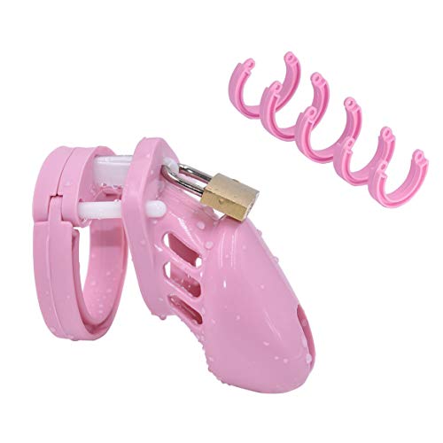 Male Thongs Men's Comfort Underwear Chástí-ty Device 4 Rings G-String for Men (Pink)