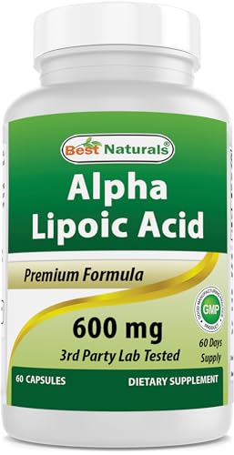 Best Naturals Alpha Lipoic Acid 600mg Capsules - 60 Pack