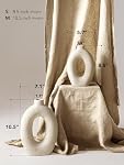 LE TAUCI Ceramic Vases Set of 2, Cream Hollow Donut Flower Vases, Nordic Boho Decor Decorative Centerpiece for Living Room, Table, Shelf, Mantel, Warm Ivory Speckled (H10.5”xW8.5”)