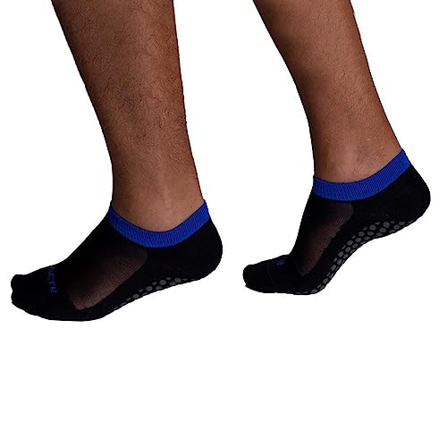 Acte, Par de Meias para Pilates F10-PA - Preto e Azul