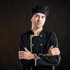 Mezeic Unisex Adult Chef Hat Adjustable Kitchen Cooking Caps with Elastic Band Pizza Bread Bakers Hat for Men Women (Black,Regular) #1