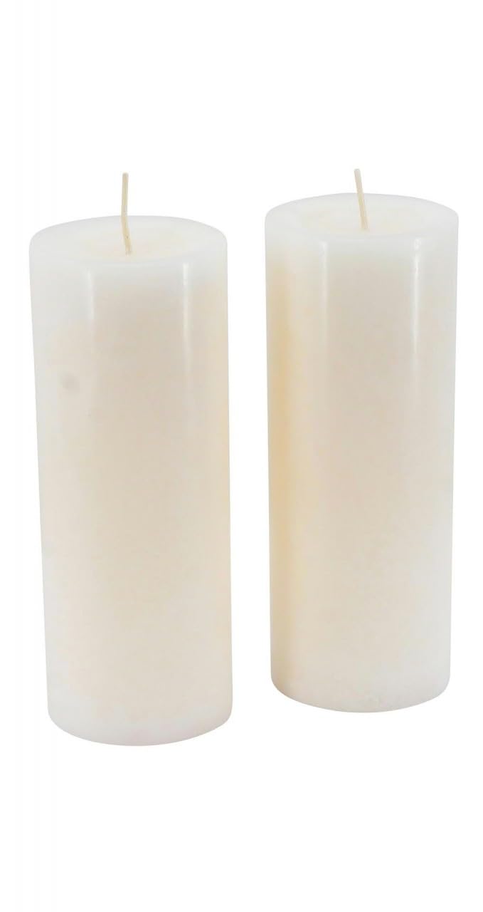 Bougies de l'Avent couronne de Noël cire blanc cassé XL 18cm Safe Candle 2 pièces